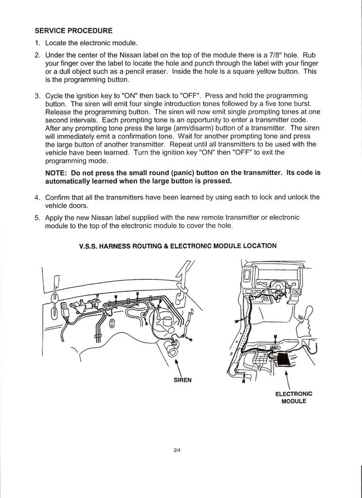 Nissan keyless entry system problems